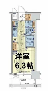 レオンコンフォート阿波座西【7階】の間取り
