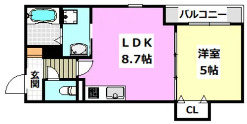 セレニティ豊川A棟【1階】の間取り
