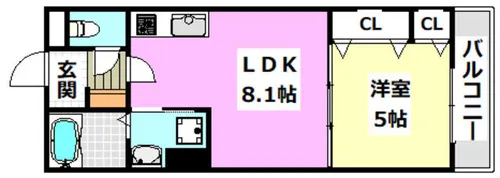 セレニティ豊川A棟【3階】の間取り