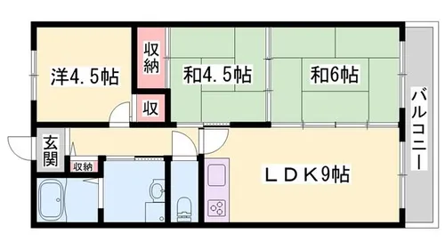 サンライフ歌野橋【8階】の間取り