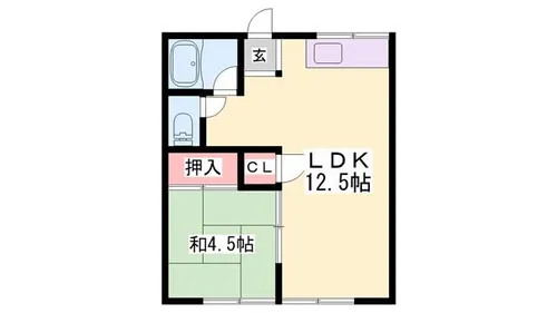 ユニコムハイツB【201号室】の間取り