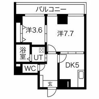 ラ・コルテ大濠【604号室】の間取り