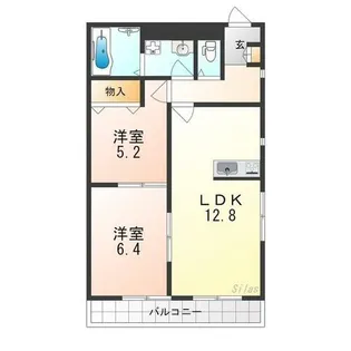 メゾンとっく【1階】の間取り