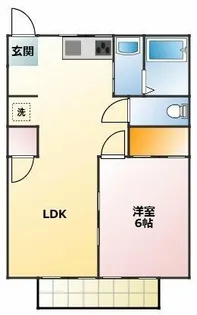 レスカール二本松【106号室】の間取り