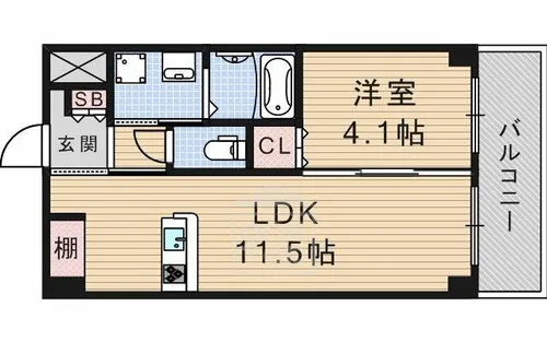 エール茨木本町【2階】の間取り