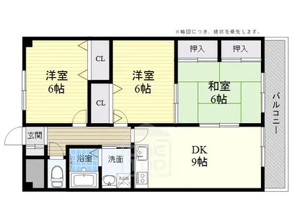 コンフォート角野【2階】の間取り