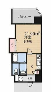 Luxeドーム前Ⅰ【6階】の間取り