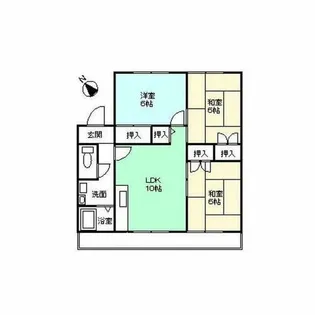 サンビアンA棟【101号室】の間取り