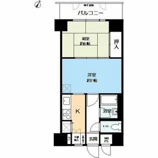 ライオンズマンション三宮第2【8階】の間取り