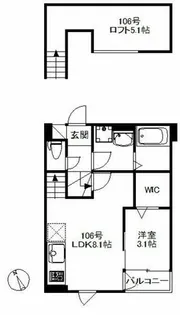 福岡県久留米市瀬下町【アパート】の間取り