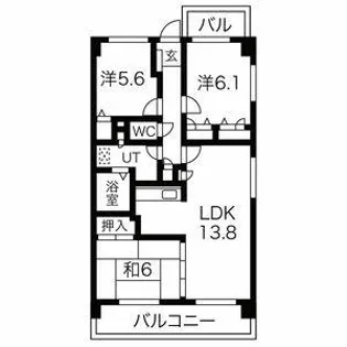 パークサイド福重【101号室】の間取り