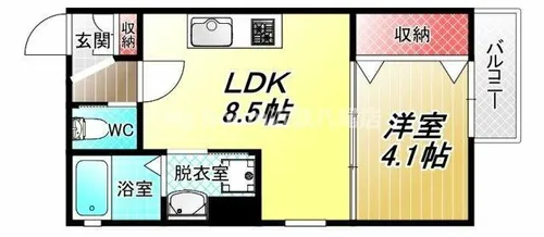 メゾンウエスト【1階】の間取り