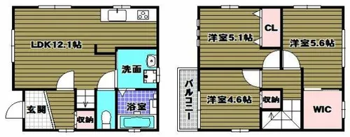 大阪府堺市中区八田北町【一戸建】の間取り