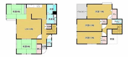 大阪府河内長野市あかしあ台1丁目【一戸建】の間取り