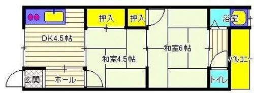 神和荘【8号室】の間取り