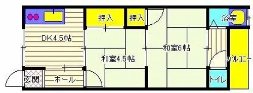 神和荘【8号室】の間取り