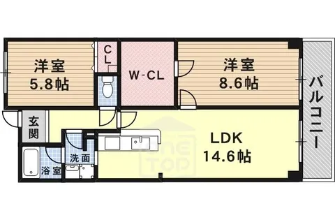 ヴィル・ド・フルール【2階】の間取り