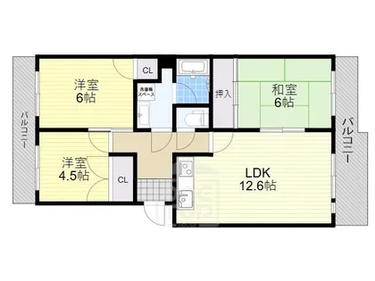 千里サザンテラス【2階】の間取り