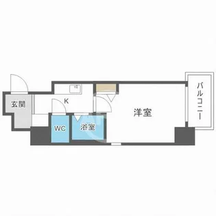 エルミタージュ難波南Ⅶ【4階】の間取り
