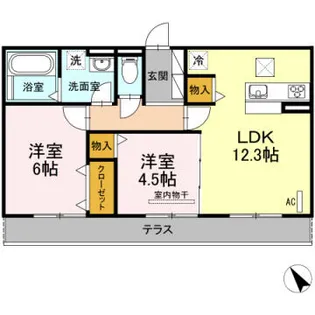 ディールームアネシス【102号室】の間取り