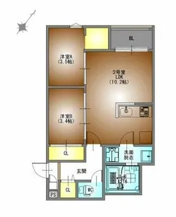 REGALESTルミナス黄金【1階】の間取り
