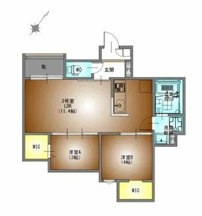 REGALESTルミナス黄金【1階】の間取り
