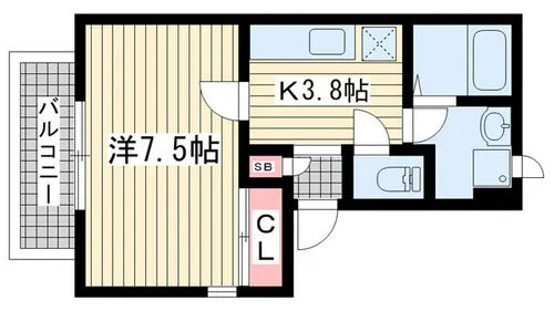 中山手ガーデンハウスC棟【2階】の間取り