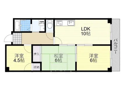 シャトーモンシェール【1階】の間取り