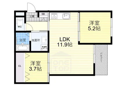 REGALO吹田【1階】の間取り