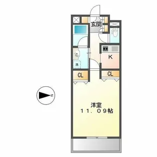 グラン・アベニュー白川公園【8階】の間取り