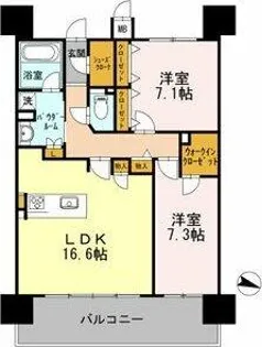 ロイヤルパークスERささしま EAST【17階】の間取り