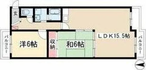シャトー春山【2階】の間取り