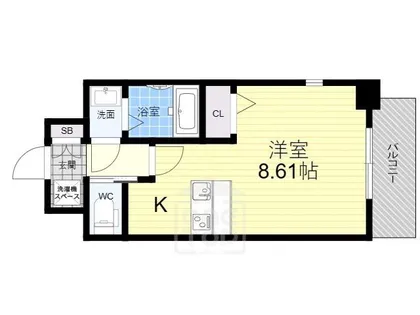 ロイス南茨木【1階】の間取り