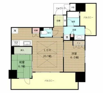 ローレルコート豊中【1307号室】の間取り