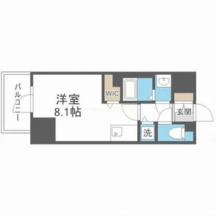 Metrosa谷町六丁目North【7階】の間取り
