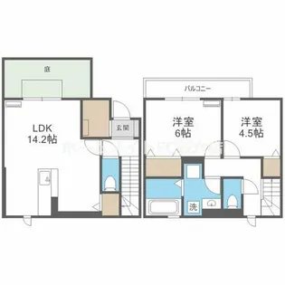 トリシアコートあべのTS【1階】の間取り