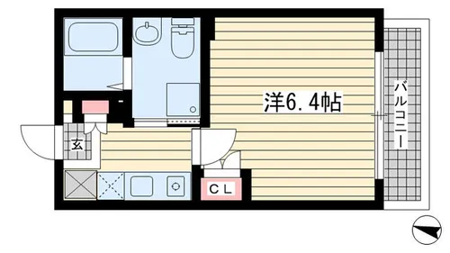 グレイスシャトー王子【8階】の間取り