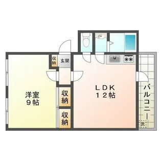 名谷農住団地I棟【2階】の間取り