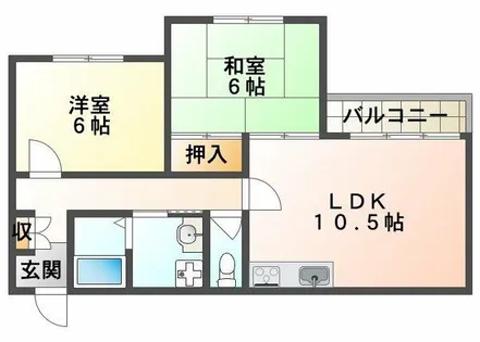 グリーンハイツ妙法寺B【3階】の間取り