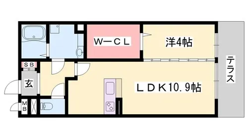 フェリーチェ【1階】の間取り