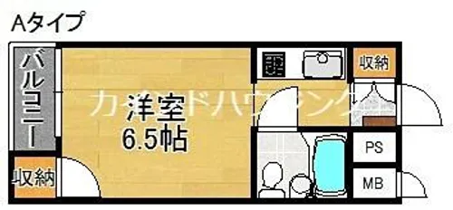 ポアール住之江【4階】の間取り