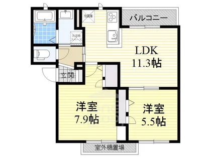 Casa fem【2階】の間取り