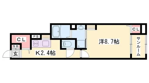ファンド野里1【104号室】の間取り