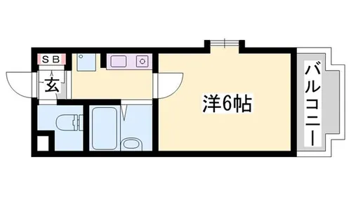 シャトー姫路【104号室】の間取り