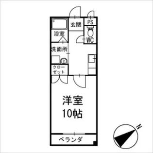 アイランド雅【204号室】の間取り
