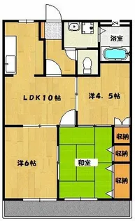 ピアコスモⅡ【2階】の間取り