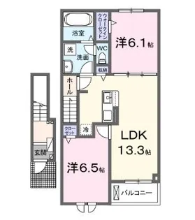 メゾンドグレースEAST2【203号室】の間取り