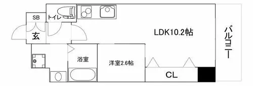 サンフォリア大手前【7階】の間取り