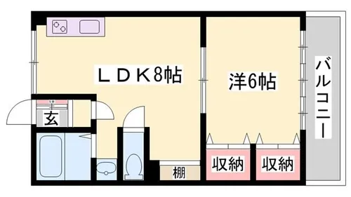 長田コーポ【302号室】の間取り