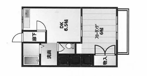 長田コーポ【310号室】の間取り